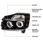 Spec-D 04-15 Titan Dual Halo LED Projector Headlights Black
