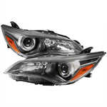 Spec-D 15-17 Toyota Camry Headlights Projector Gunmetal Clear Amber