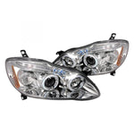 Spec-D 03-08 Toyota Corolla Halo Projector Headlights Chrome