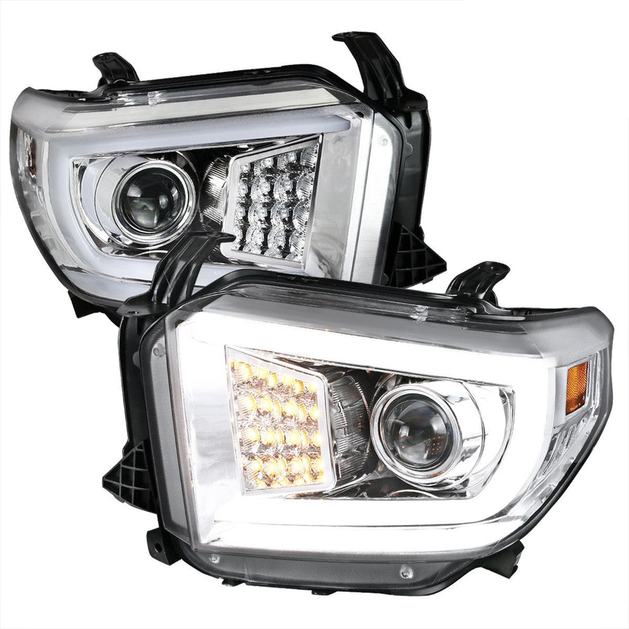 Spec-D 14-21 Tundra SEQ LED Signal Headlights Chrome
