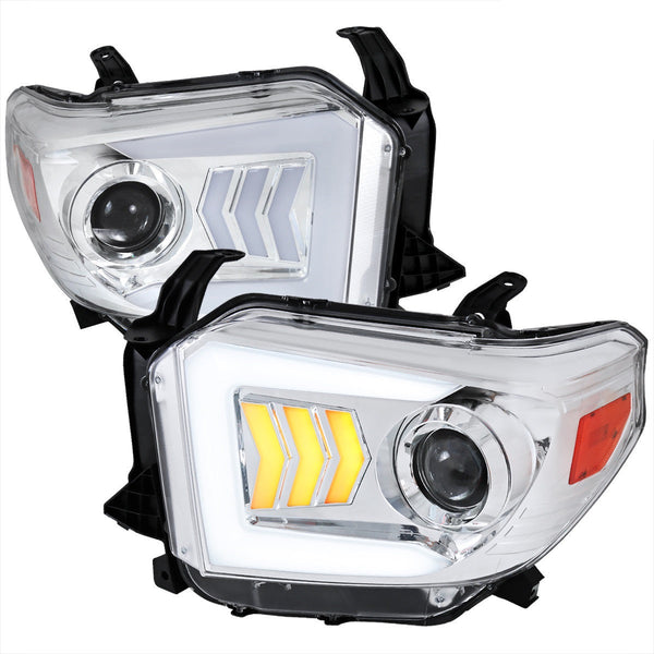 Spec-D 14-21 Tundra SEQ LED Arrow Headlights Chrome