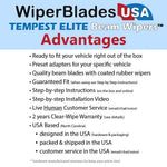 2010 Mazda B4000 Wiper Blades Set w/2yr Warranty (Set of 2) Tempest Elite Wipers