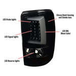 Spec-D 00-06 GMC Denali Tahoe LED Bar Tail Lights Glossy Black Housing