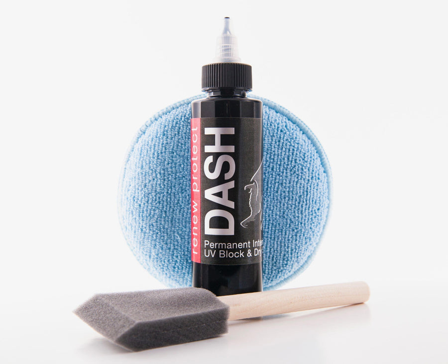 DASH - Permanent Interior Protectant & Dash Repair, Low-Glare Dry Seal & UV Block for Car Dash, Plastics, Coated Leather, Vinyl (1.2 oz per auto)