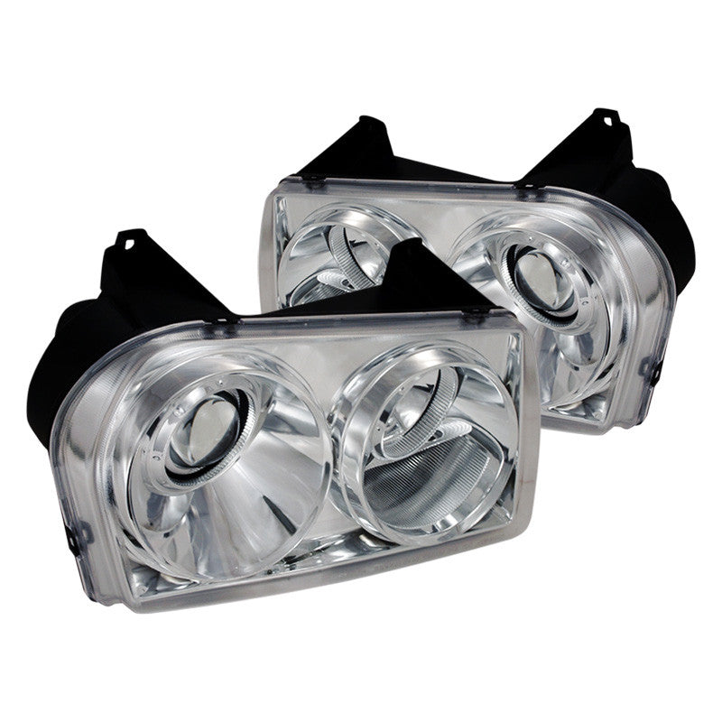 Spec-D 05-10 Chrysler 300 Projector Headlights Chrome/Clear Lens