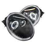 Spec-D 98-05 VW Beetle Halo Projector Headlights Black