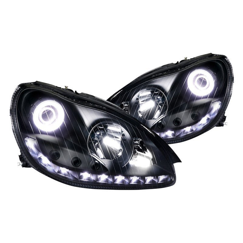Spec-D 00-06 Mercedes W220 S-Class Projector Black Headlights