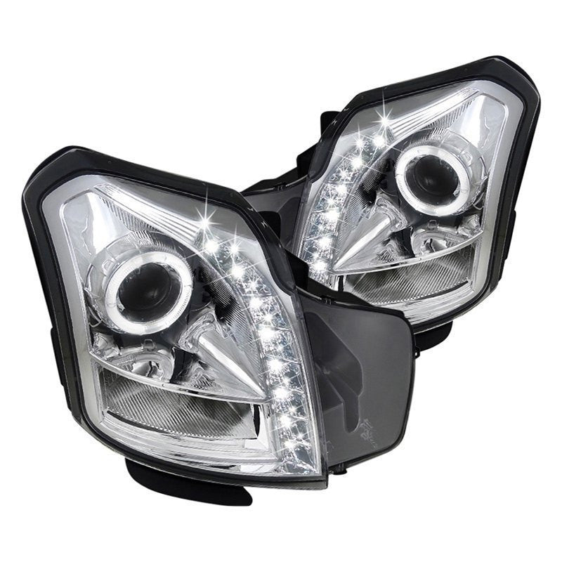 Spec-D 03-07 Cadillac CTS Halo Projector Headlights Chrome