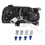 Spec-D 93-98 VW Golf/Cabrio Projector Halo Headlights Black/Smoked