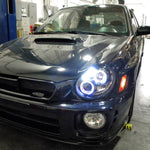 Spec-D 02-03 Subaru Impreza Halo Projector Headlights Black