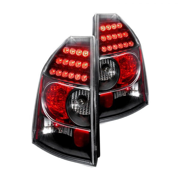 Spec-D 05-07 Chrysler 300C Tail Lights LED Matte Black/Clear