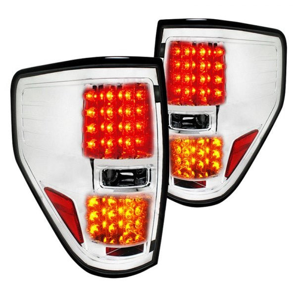 Spec-D 09-14 Ford F-150 LED Tail Lights Chrome/Clear