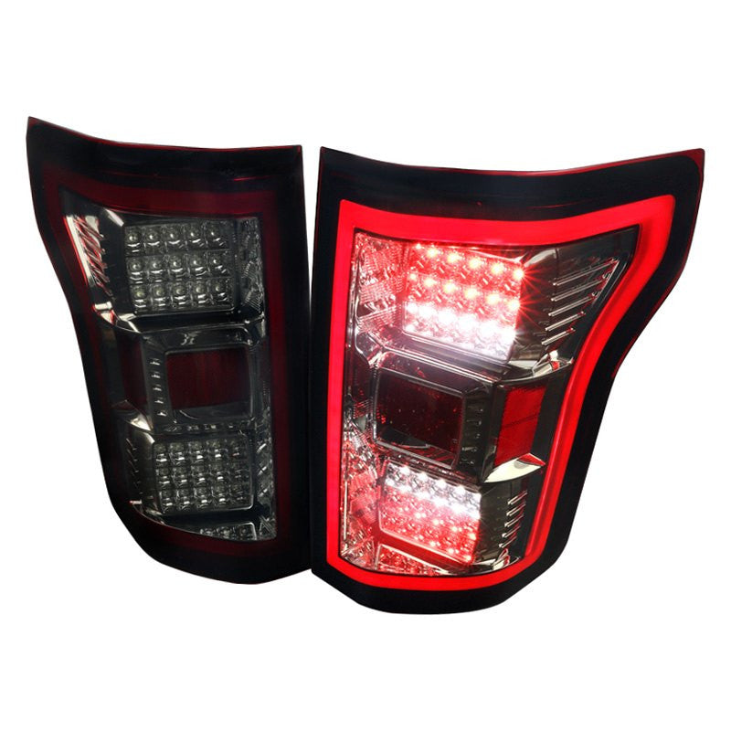Spec-D 15-17 Ford F-150 Tail Lights LED Chrome/Smoked