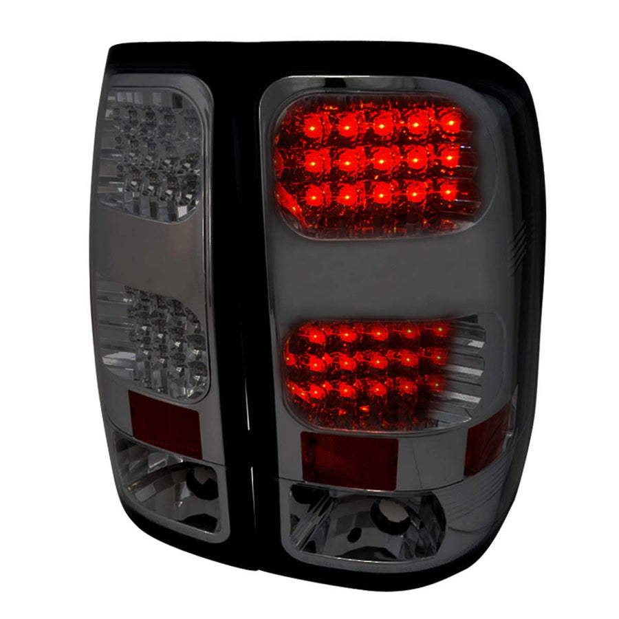 Spec-D 07-14 GMC Sierra LED Tail Lights Chrome/Smoked