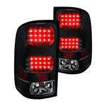 Spec-D 07-14 GMC Sierra Tail Lights LED V2 Matte Black/Clear