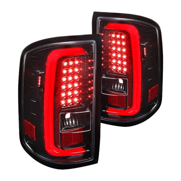 Spec-D 14-18 GMC Sierra Tail Lights LED Jet Black/Clear