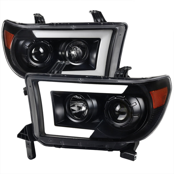 Spec-D 07-13 Tundra 08-17 Sequoia Sequential Headlights Black/Clear